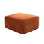 Tabouret de repose-pieds carré large en velours côtelé large, siège cube arrondi rembourré, table basse multifonctionnelle en mousse haute densité pour le salon, sans assemblage-639950915