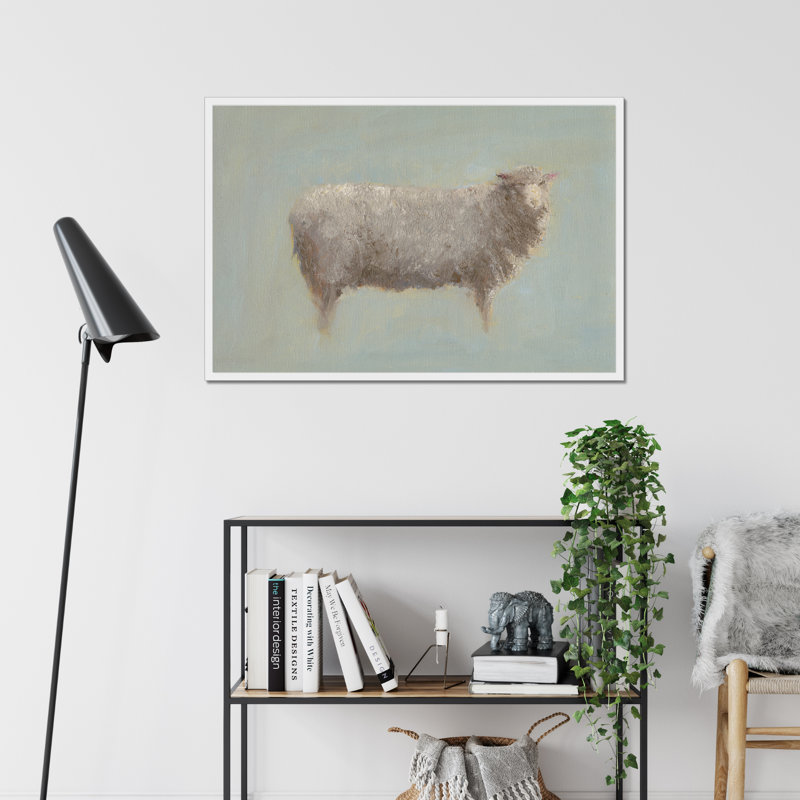 Badilla Sheep Strut III by Marilyn Wendling - Painting, White Framed Paper Print, 65cm H x 95cm W