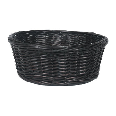 Panier en saule foncé