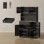 Armoire de cuisine avec station de charge 68 po, noir-236328204