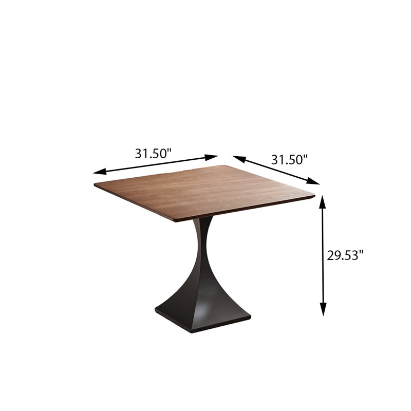 La petite table de conférence carrée de 31,5 po peut être utilisée par trois personnes., H 29,53 po x l 31,5 po x P 31,5 po