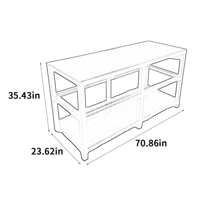 Armoire pour îlot central Creative Creative, H 35,43 po x l 70,86 po x P 23,62 po