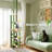 Green Floor-to-Ceiling Cat Tree 89"-100", Climbing Tower with Grooming Post, Condo & Hammock