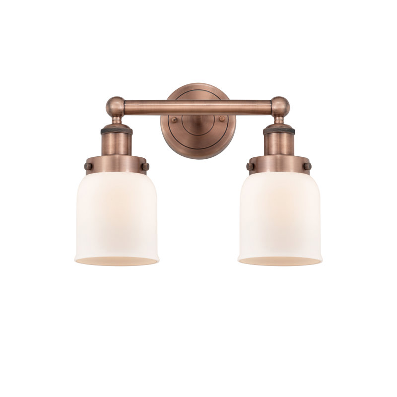 Corralitos 2 - Light Dimmable Vanity Light, Matte White, Antique Copper