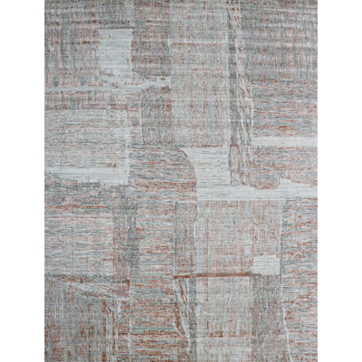 Area Rug in Copper/Gray/Ivory