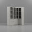 Garde-manger d'angle moderne avec portes en verre et tiroirs de rangement - Organisateur de cuisine et de salle à manger peu encombrant