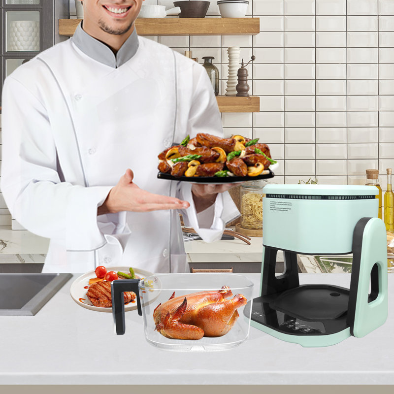 Large 5-Quart Capacity Air Fryer, Green