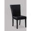 Chaise d'appoint 2 pièces rembourrée avec garniture cloutée et similicuir noir