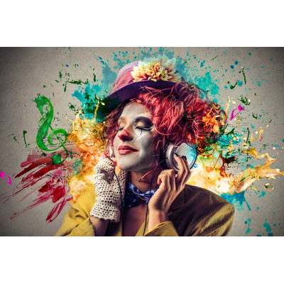 " Woman Dressed As Clown "