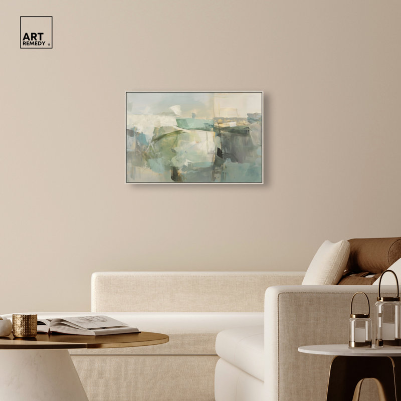 "Grayish Green II", reproduction sur toile encadrée par Art Remedy, cadre argenté, 36 x 24, 25"H x 37"W, Silver Frame