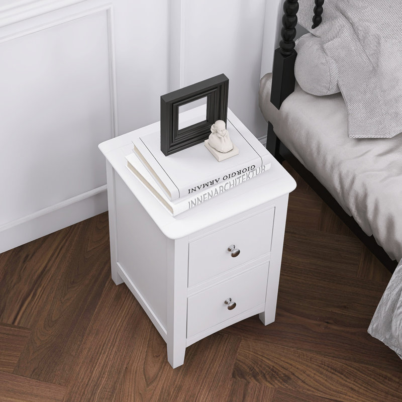 Table de chevet 14,20 "avec 2 tiroirs