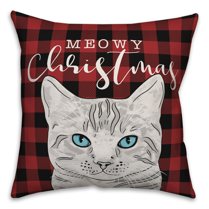 Plaid Throw Pillow, 18" x 18"