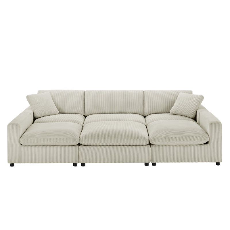 Vinessa Modular Sectional - 6-Piece Nest, Beige Corduroy