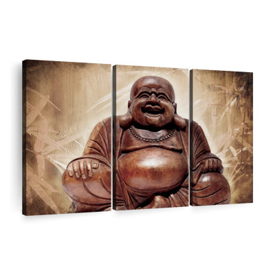 Laughing Buddha Multi Piece Canvas Print