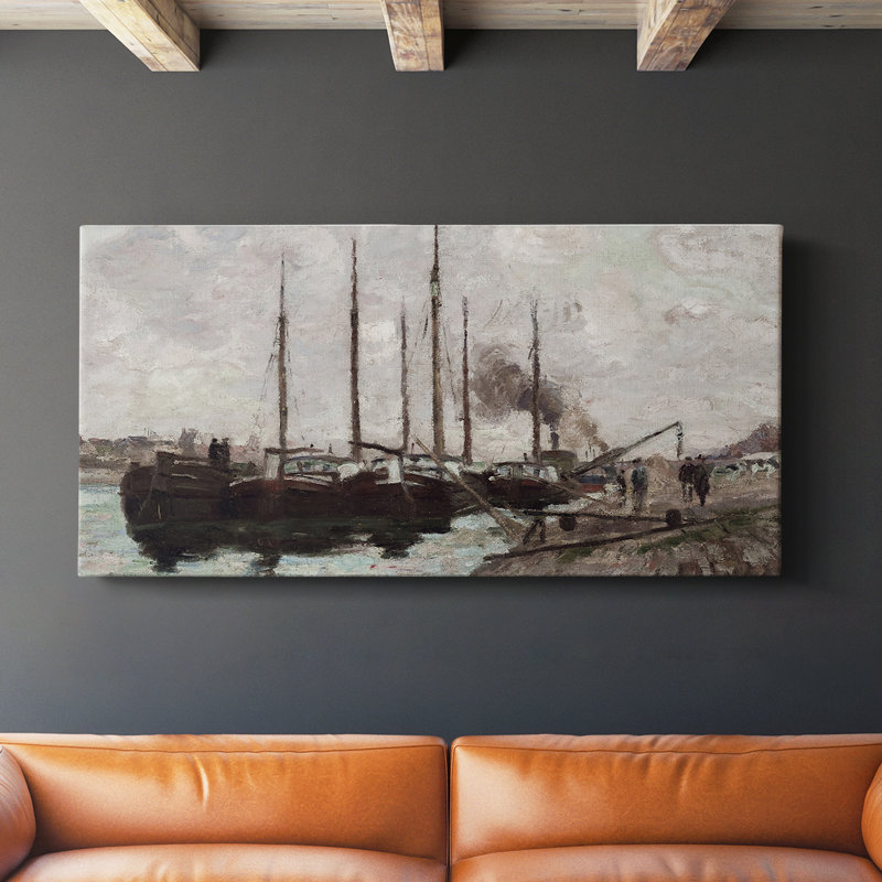Série nautique-CCDCLXVI- Toile tendue avec châssis - Prêt à être accroché, H 24 po x l 48 po