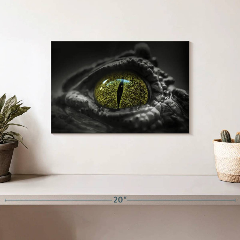 Crocodile aux yeux verts Brampt, H 8 po x l 12 po