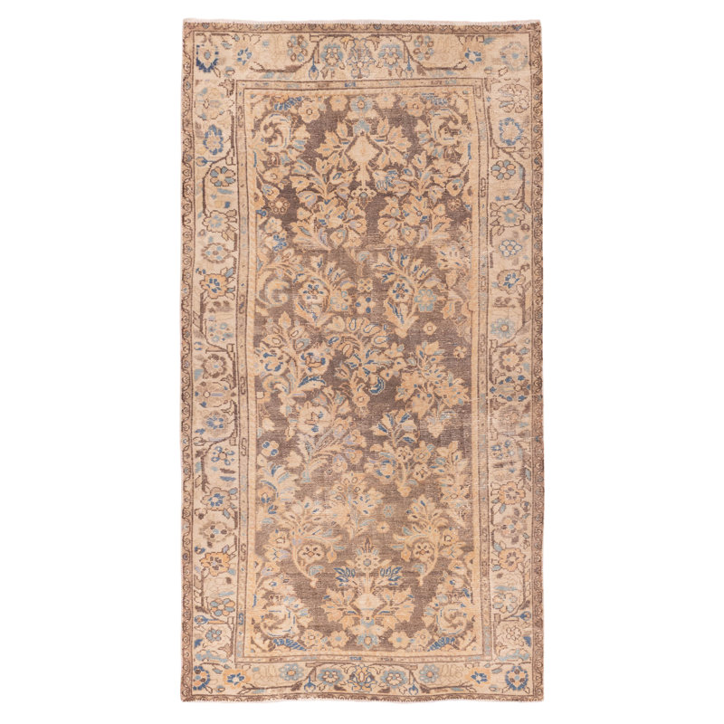 Tapis brun Antalya Vintage 3 pi 9 po x 7 pi 7 po
