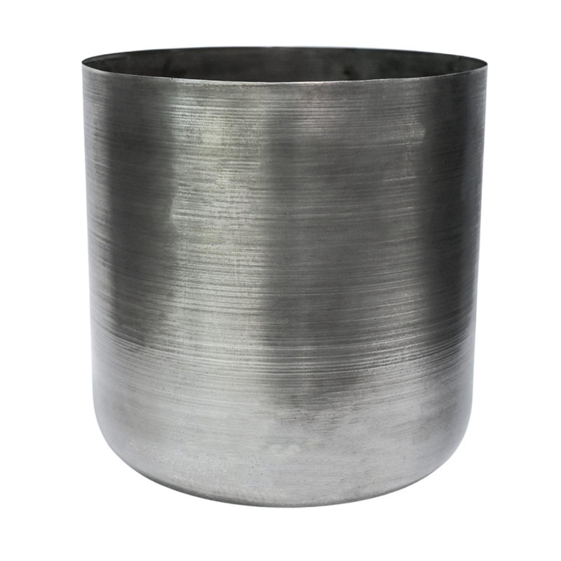 Chelsea Metal Planter, 28cm H x 28cm W x 28cm D, Pewter