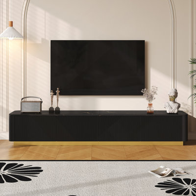 Meuble télé de luxe cannelé pour téléviseur de 85 po ou moins ON-TREND