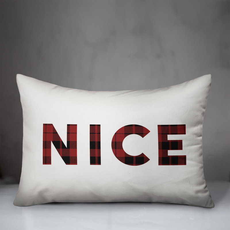  Plaid Rectangular Lumbar Pillow