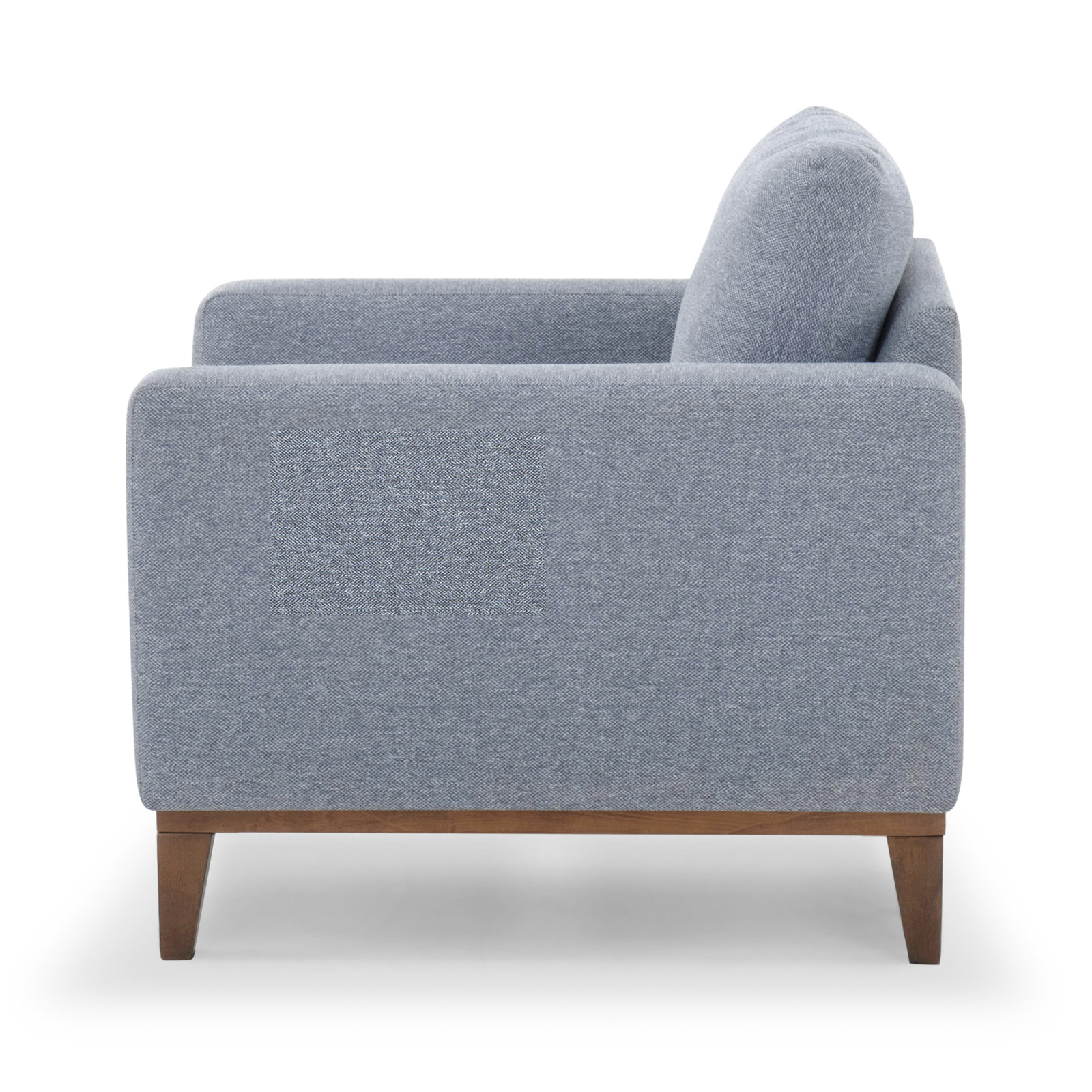 Libra Upholstered Armchair, Sky Blue Performance Basketweave