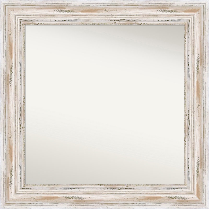 Gemini Solid Wood Rectangle Wall Mirror, 25" H x 25" W