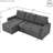 90" L-Shaped Convertible Sleeper Sofa Bed - Corduroy With Reversible Chaise & Hidden Storage-220896334