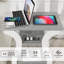 Ensemble de 2 tables de bout avec station de charge, table d'appoint à 3 niveaux avec tablette de rangement, table de chevet multifonctionnelle pour le salon et la chambre à coucher-948277860