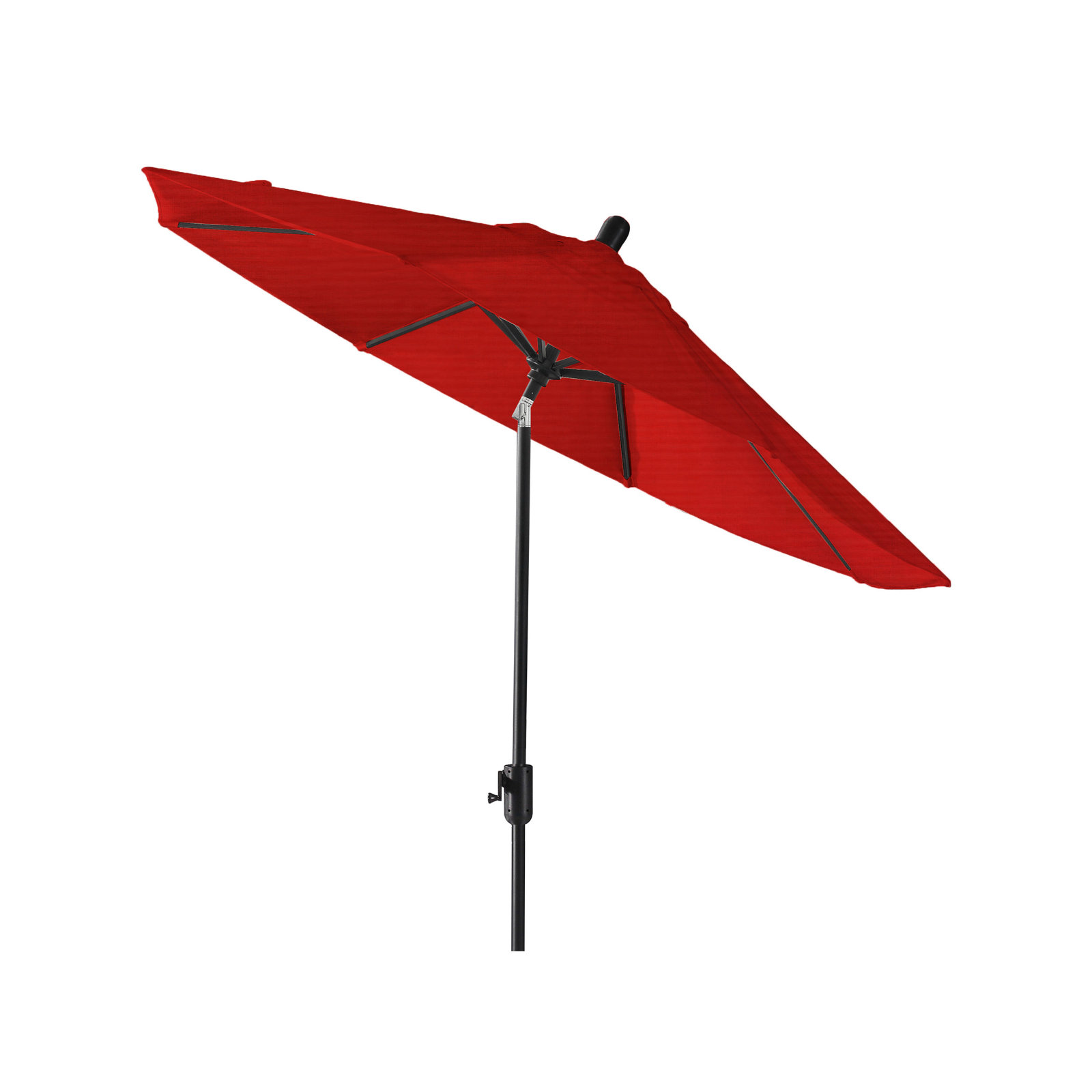 Natalie 104'' Outdoor Polyester Umbrella, Black Sapphire, Jockey Red