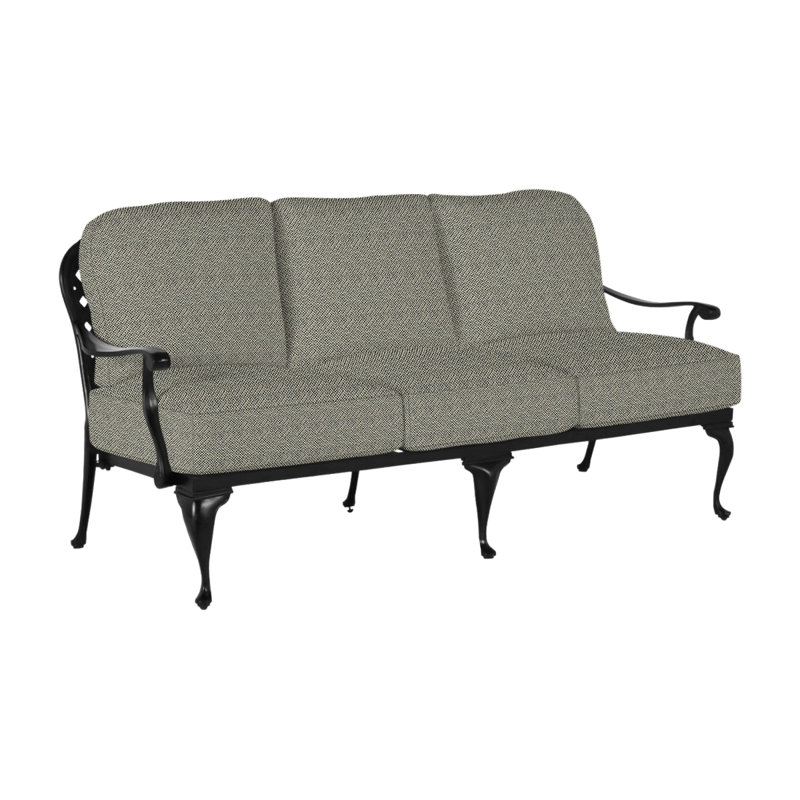 Provance 78.5" Wide Outdoor Patio Sofa with Cushions, Ancient Earth, Welt, Linen Navy