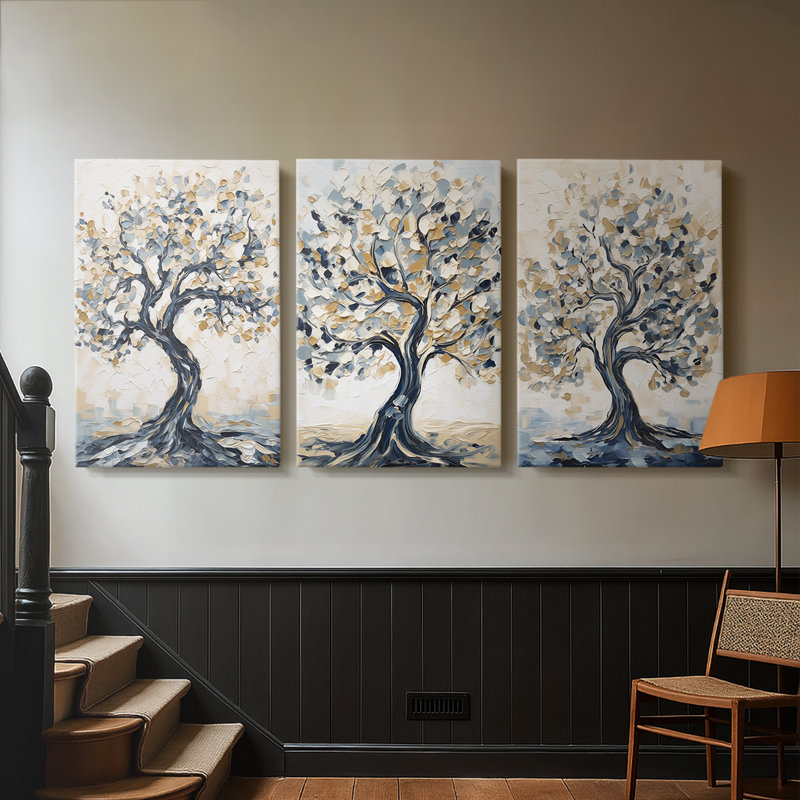 LANDSCAPES Series CCX - Toile tendue avec châssis sur mesure - 3 pièces, H 48 po x l 96 po