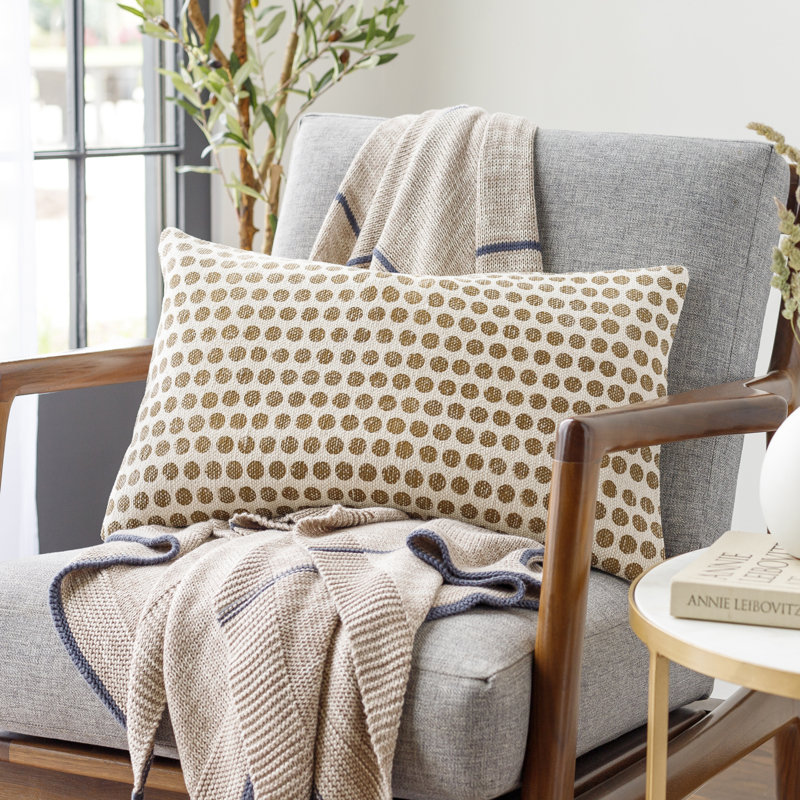 Coussin Zetta, Housse de coussin seulement - sans coussin, Beige clair / brun clair