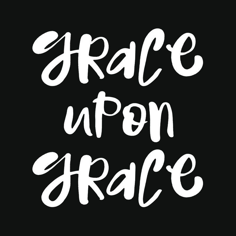 Grace Upon Grace - Wrapped Canvas Print, 30cm H x 30cm W x 3.8cm D
