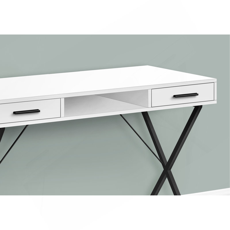 Computer Desk Home Office, Laptop, Left, Right Set-up, Storage Drawers, 48"L, Work, Laminate, 30" H x 42" W x 20" D, Taupe