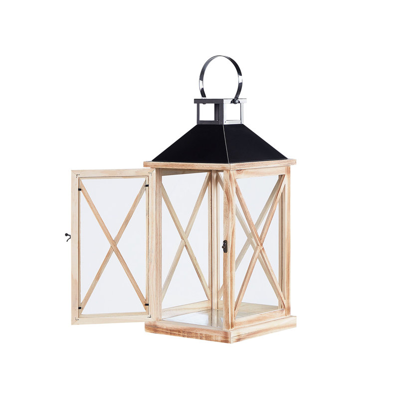 Wood Tabletop Lantern