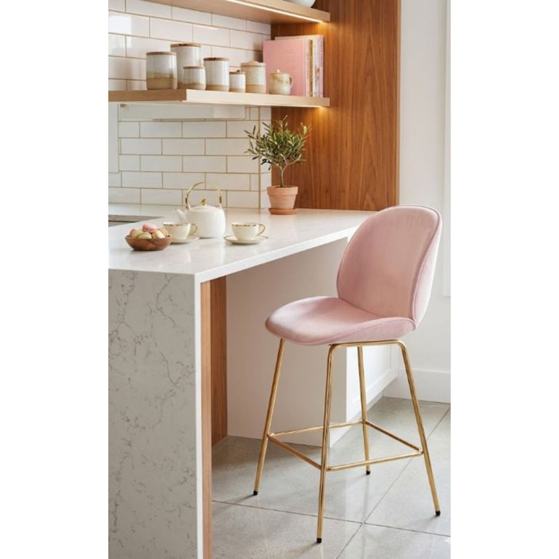 Lady Velvet Stool, Pink