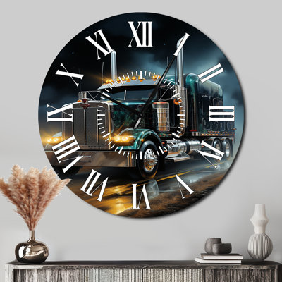 Horloge murale Semi Truck