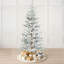 Arbre de Noël artificiel enneigé 6 pi, 780 pointes, 170 lumières DEL blanc chaud et multicolore, 10 modes, arbre de Noël artificiel mince-1461539908