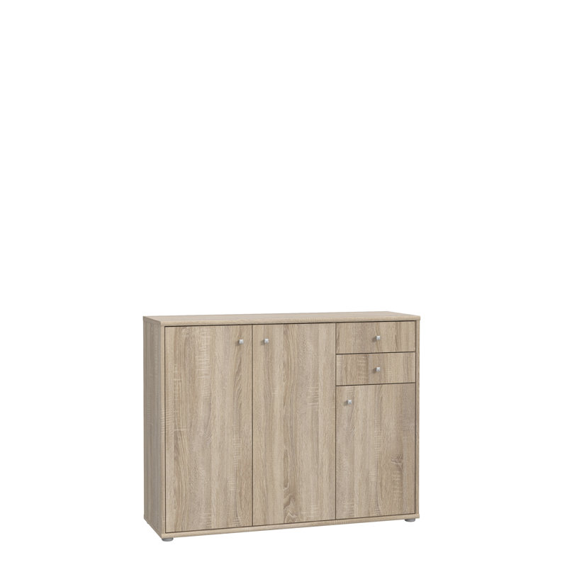 Amandla 108.8cm W 2 - Drawer Chest of Drawers, Sonoma Oak