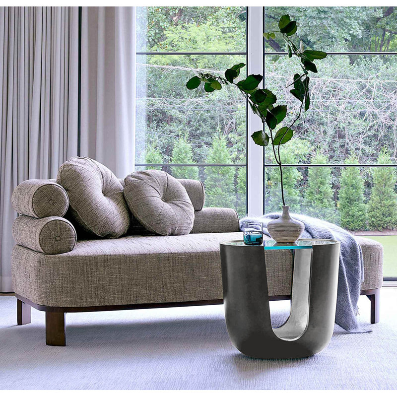 Soleil Pull Up Table, Pewter