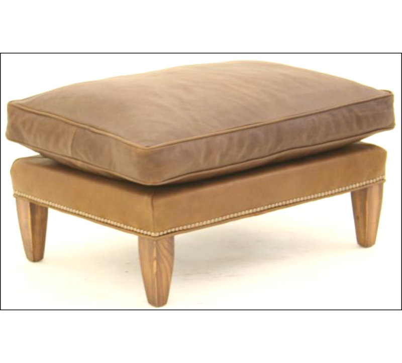 Ottoman, Como Emerald, French Dark Cherry
