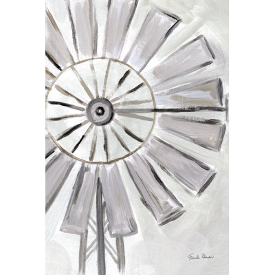 Farmhouse Windmill by Farida Zaman - Wrapped Canvas Painting