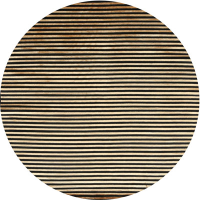 Tapis brun à rayures Antroine