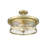 Transitional 3 Light Gold Round Flush Mount-90635526