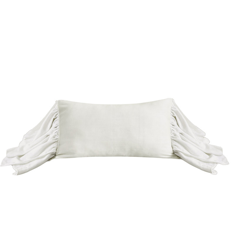 Coussin à volants Luna, Blanc