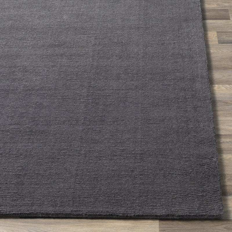 Crowe Wool Charcoal Gray Area Rug, Rectangle 9' x 13'