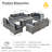 Bobia 13-piece Modular Outdoor Wicker Sectional Sofa Set With Propane Fire Pit Table, Wide Armrests, Rattan Patio Conversation Set With Coffee Table And Cushions-1377889998