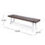 Bancs d'extérieur Carlisle, brun foncé sablé + blanc (ensemble de 2)-983353507