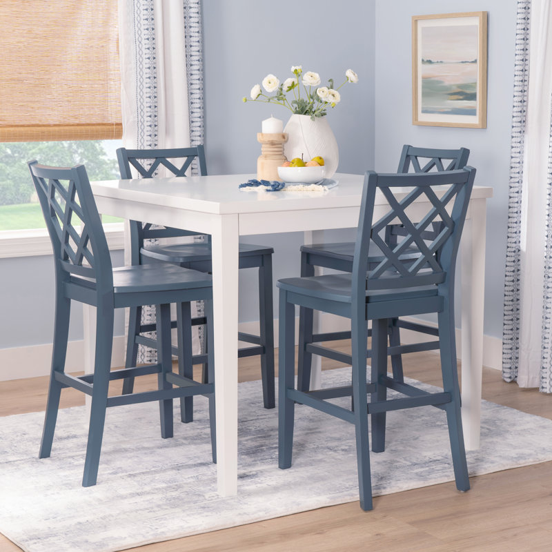 Ariarna 5-piece Square Counter Height Dining Set, Graphite