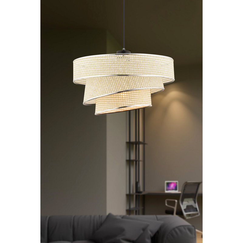 Élégant lustre en métal, finition crème et argent, 28 po x 28 po x 7,9 po | Certifié CE, douille E27 (60 W maximum) | Luminaire élégant pour la salle à manger, le salon et le vestibule, design moderne